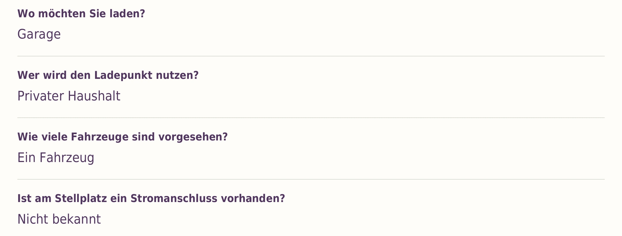 Ausschnitt der tatsächlichen Beispiel-PDF für Elektro & Energie mit den geordneten Angaben.