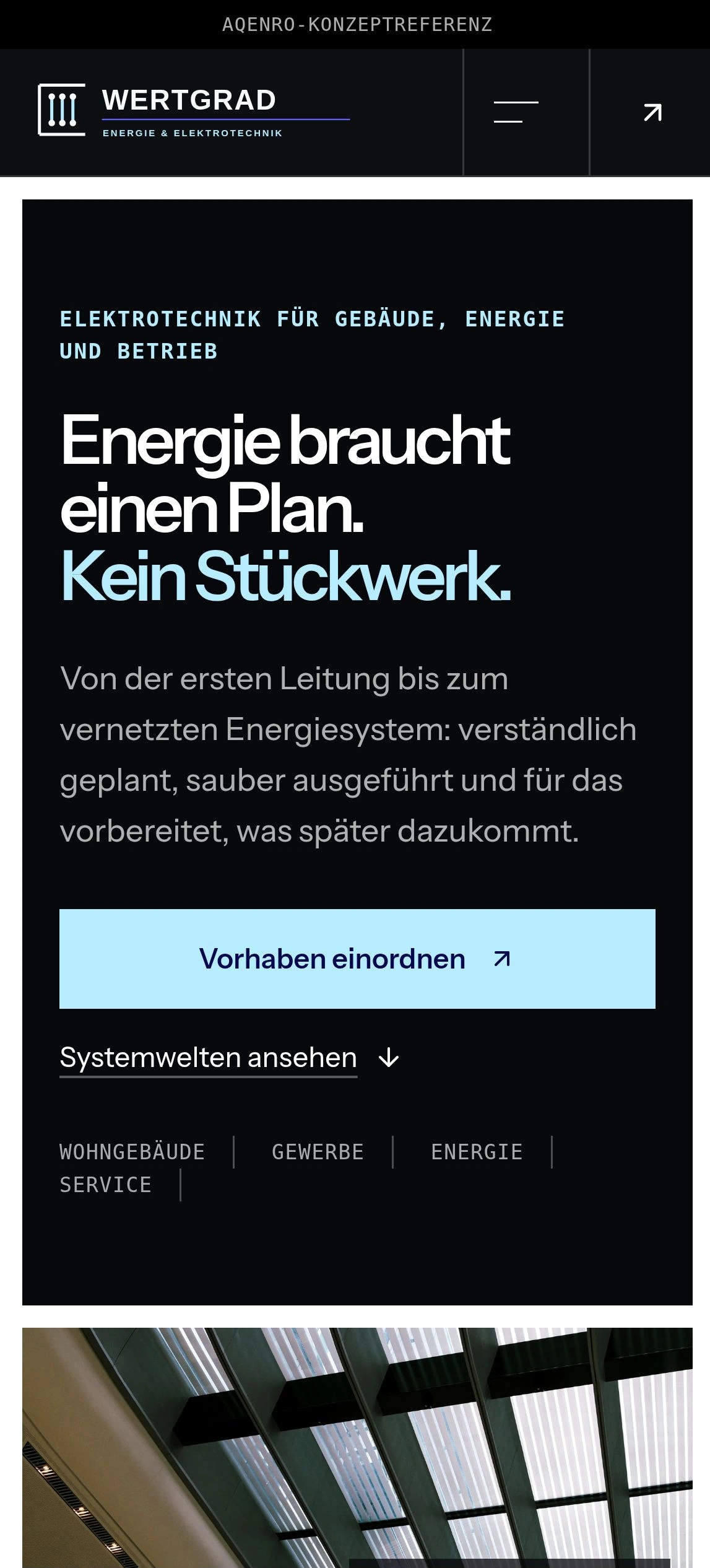 Mobile Originalansicht der fertigen Referenz Elektro & Energiesysteme.
