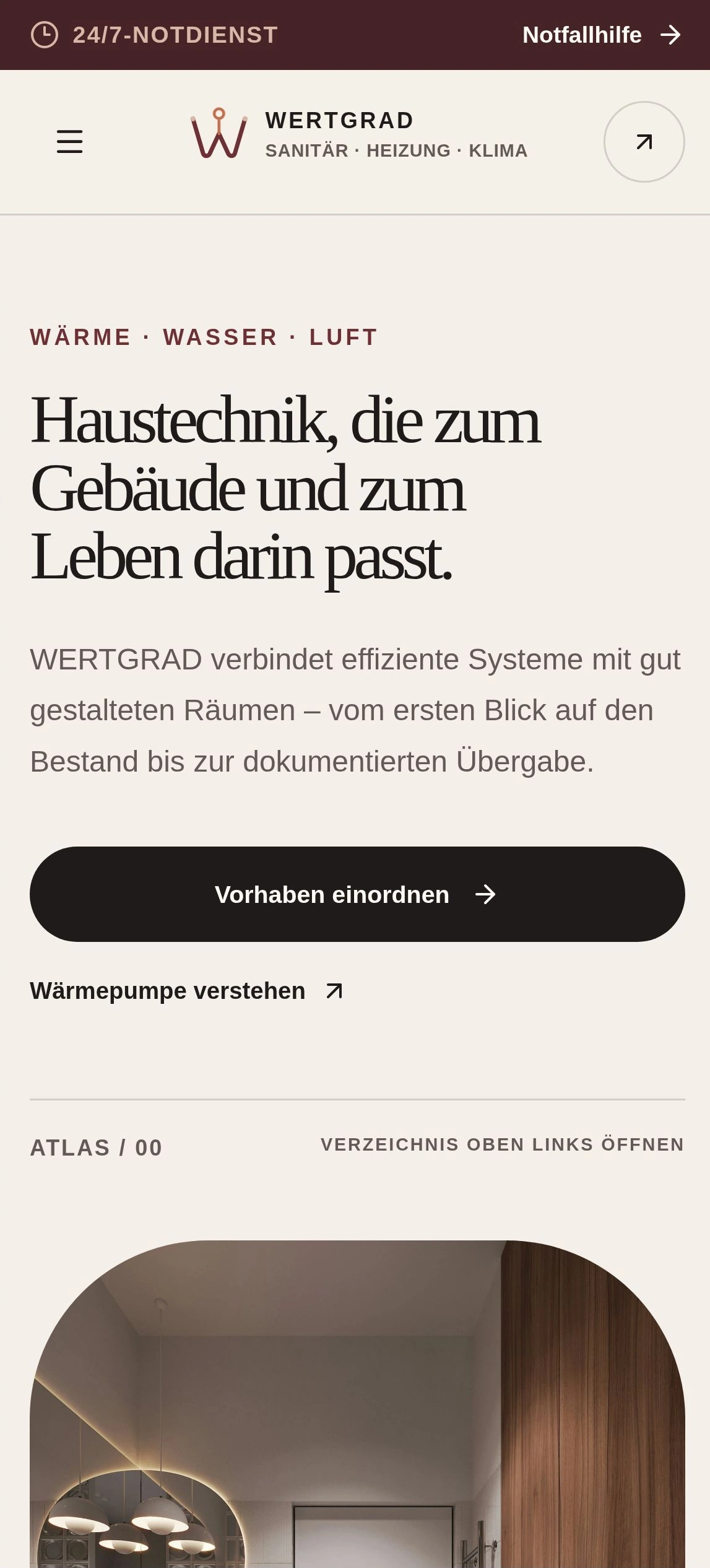 Mobile Originalansicht der fertigen Referenz SHK & Haustechnik.